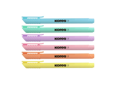 Kores Surligneur 'High Liner Pastel', étui de 6