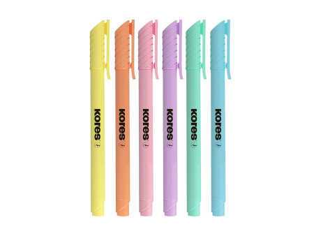 Kores Surligneur 'High Liner Pastel', étui de 6