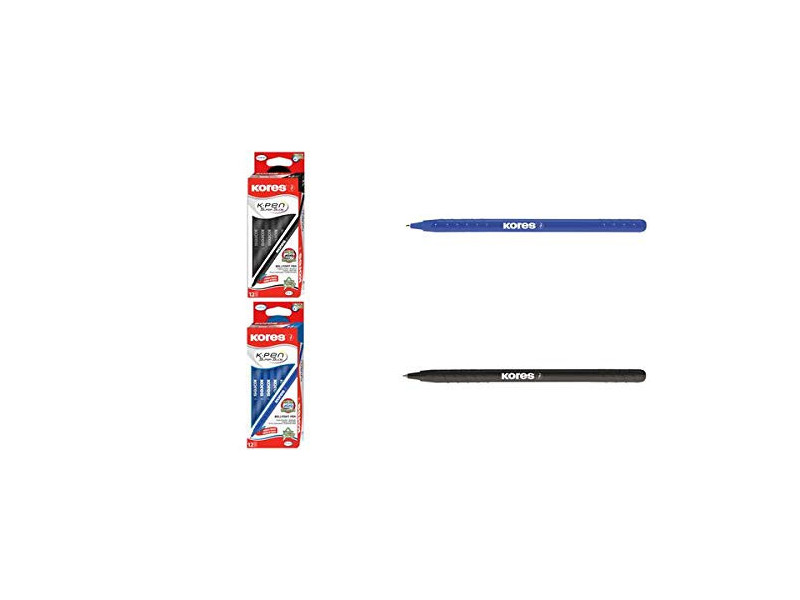 Kores Stylo à bille jetable K-Pen Super Slide K, bleu