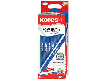 Kores Stylo à bille jetable K-Pen Super Slide K0, noir