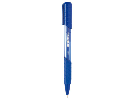Kores stylo à bille rétractable jetable K-PEN K6, M, bleu