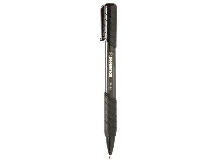 Kores stylo à bille rétractable jetable K-PEN K6, M, noir