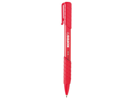 Kores stylo à bille rétractable jetable K-PEN K6, M, rouge