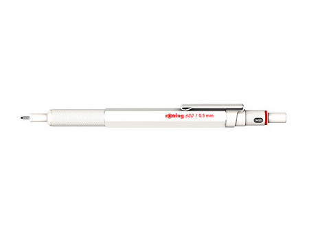 rotring Porte-mine 600 Metallic, 0,5 mm, blanc perle