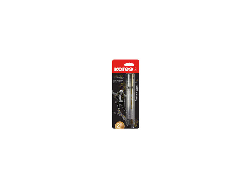 Kores Stylo roller à encre gel 'K11 Metallic', blister de 2
