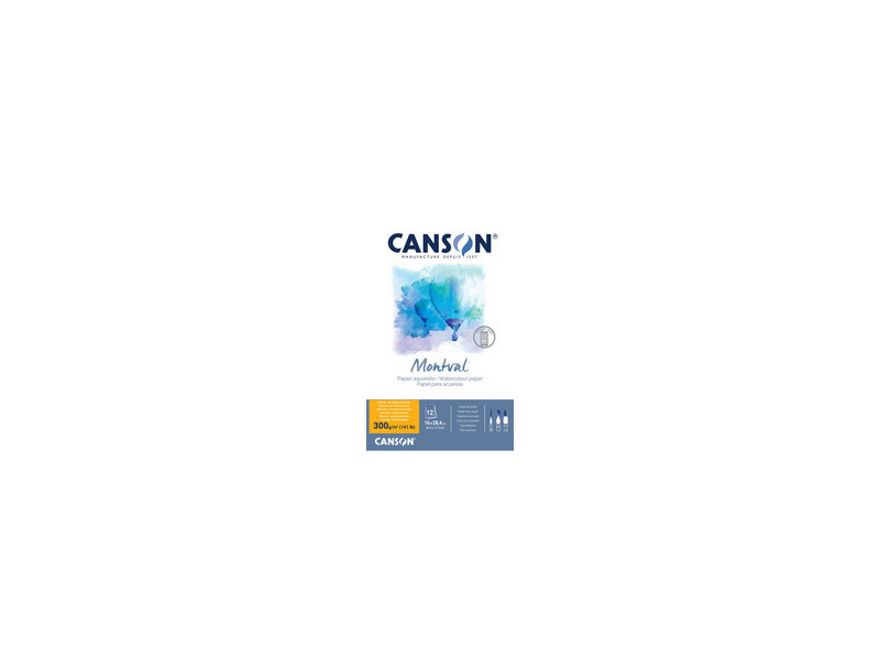 CANSON Bloc de papier aquarelle 'Montval', A6, 50 feuilles