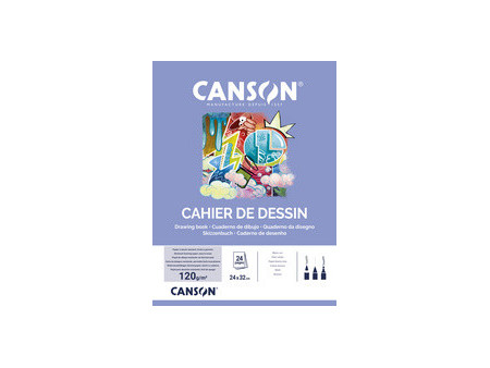 CANSON Cahier de dessin, uni, 120 g/m2, A4