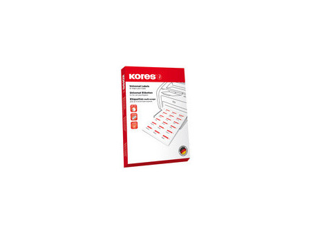 Kores Etiquette universelle, 210 x 297 mm, sans bord, jaune