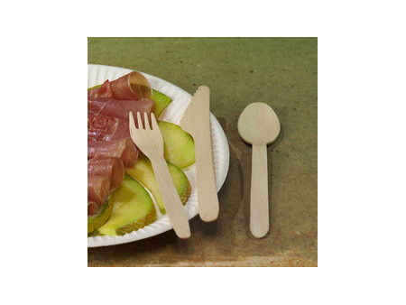PAPSTAR Cuillère en bois 'pure', longueur: 157 mm, par 100