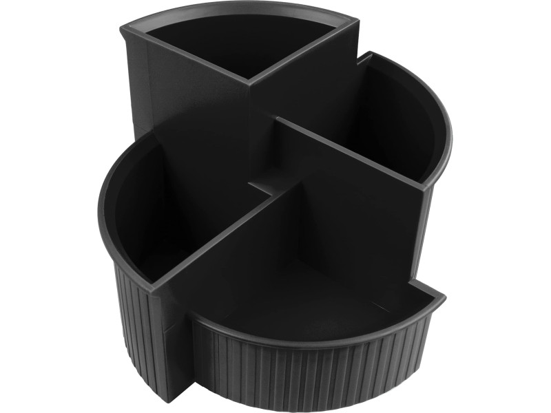 helit Pot multifonction Linear, 4 compartiments, noir