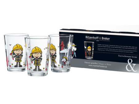 Ritzenhoff & Breker Verre BERNIE LE POMPIER, set de 3