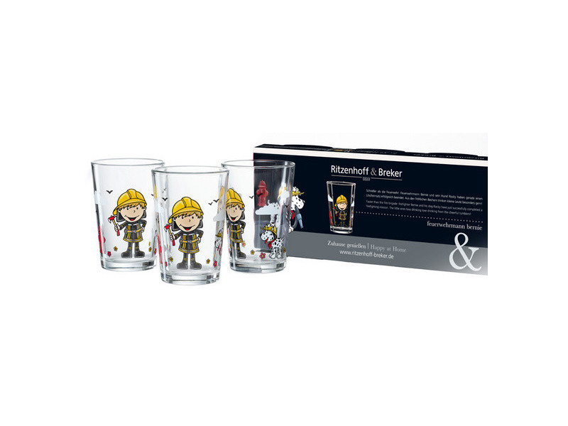 Ritzenhoff & Breker Verre BERNIE LE POMPIER, set de 3