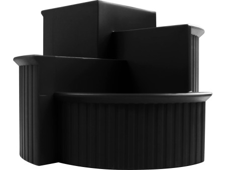 helit Pot multifonction Linear, 4 compartiments, noir