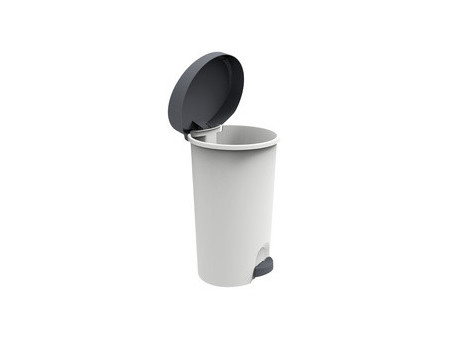 EDA Poubelle à pédale Stepy, 27 litres, PP, anthracite