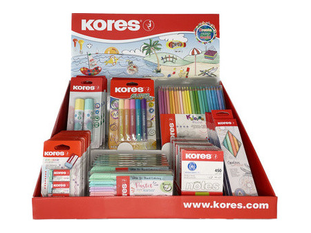 Kores Présentoir de comptoir série pastel, présentoir carton