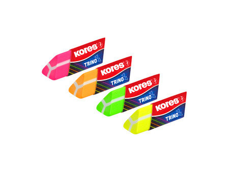 Kores Gomme en plastique 'Trino', fluorescent
