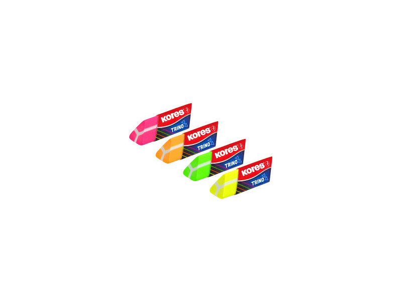Kores Gomme en plastique 'Trino', fluorescent