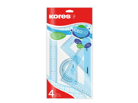 Kores Kit de géometrie GEO15, 4 pièces, assorti