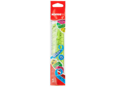 Kores Règle plate Elastik, 150 mm, plastique, incassable