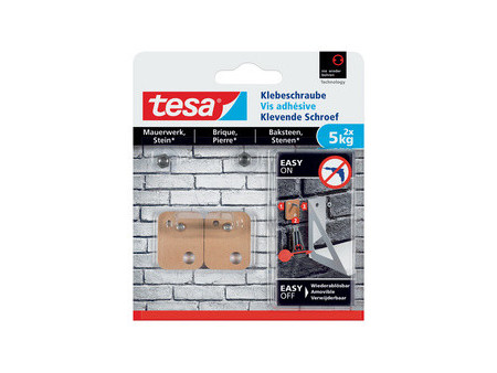tesa Vis adhésive pour brique, rectangulaire, 10 kg