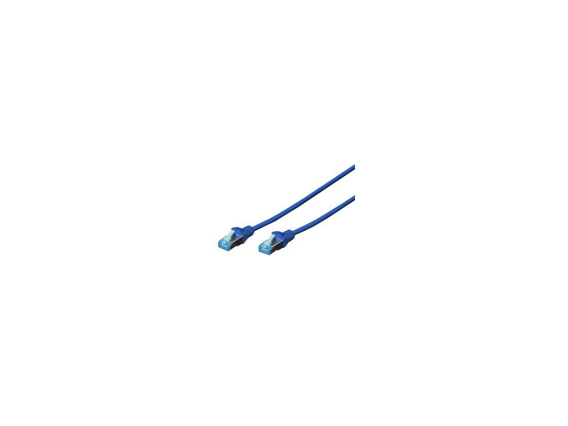 DIGITUS Câble patch Cat. 5e, SF/UTP, 1,0 m, bleu