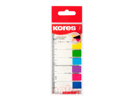 Kores Marque pages - film, 12 x 45 mm, 8 x 15 feuilles