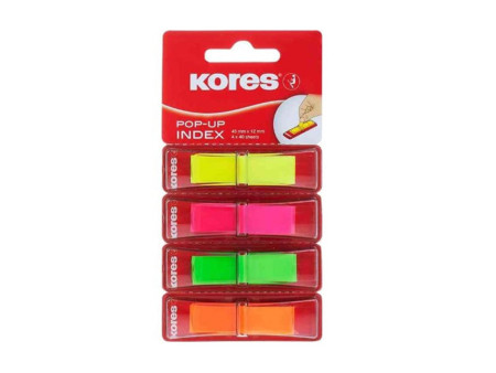 Kores Marque-pages en film POP-UP, 45 x 12 mm, assorti