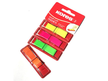 Kores Marque-pages en film POP-UP, 45 x 12 mm, assorti