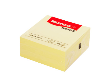 Kores Bloc de notes repositionnables'notes', 75 x 75 mm, uni