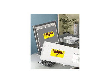 AVERY Etiquette fluorescente, 99,1 x 38,1 mm, rouge fluo