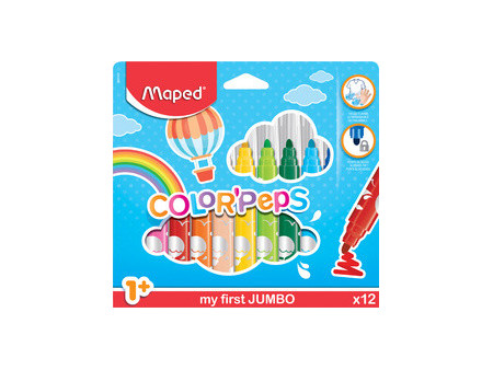 Maped my first Feutre COLOR'PEPS JUMBO, étui carton de 12