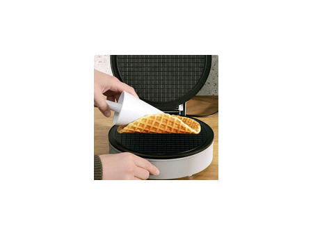CLATRONIC Gaufrier à cornets de glace HA 3833, argent