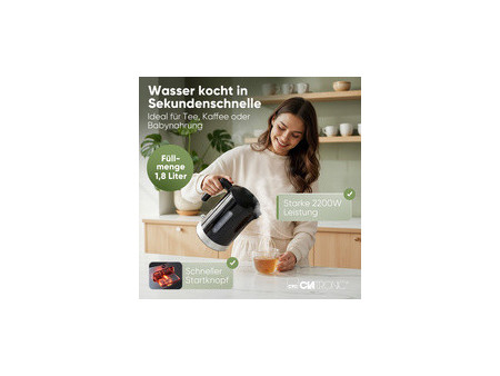 PROFI COOK Bouilloire WK 3840, sans fil, 1,8 L, blanc