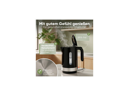 PROFI COOK Bouilloire WK 3840, sans fil, 1,8 L, noir