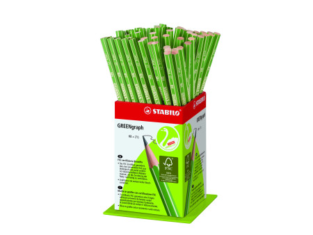 STABILO Crayon GREENgraph, dureté: HB, présentoir de 60