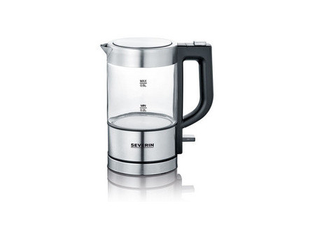 SEVERIN Mini bouilloire WK 3472, verre / acier inoxydable