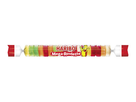 HARIBO Gomme aux fruits Mega-ROULETTE, rouleau de 45 g