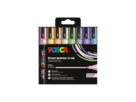 POSCA Marqueur à pigment PC5M, étui de 8, couleurs vertes