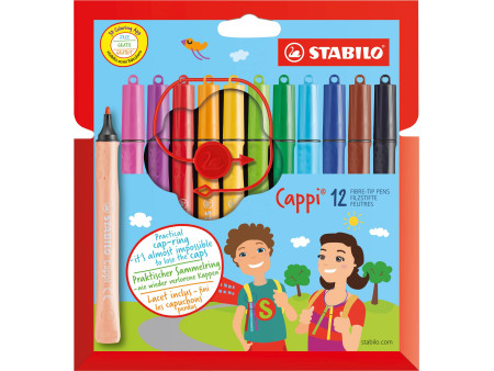 STABILO Feutre Cappi, étui en carton de 12