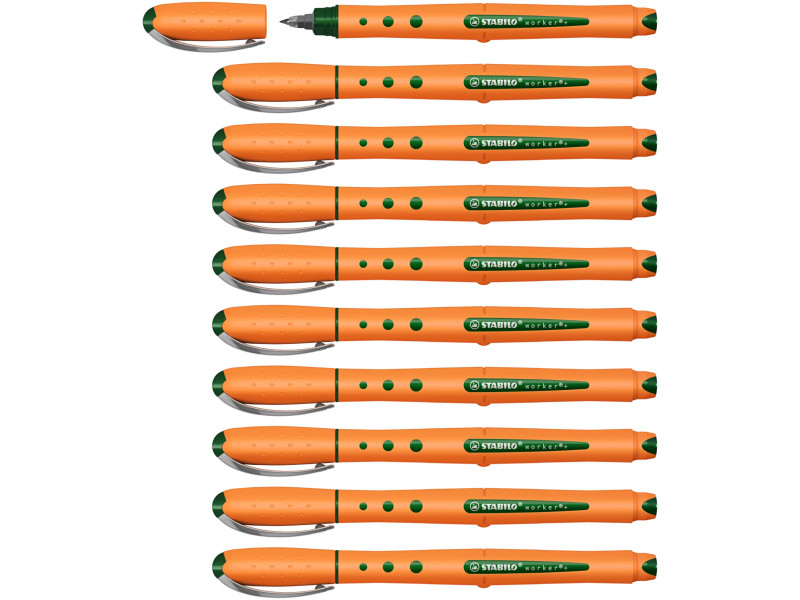 STABILO Stylo roller worker fine, vert