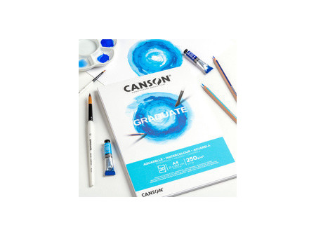 CANSON Bloc de dessin GRADUATE AQUARELLE, A5