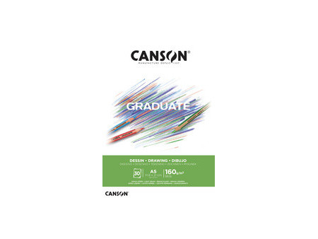 CANSON Bloc de dessin GRADUATE MIXED DESSIN, A5