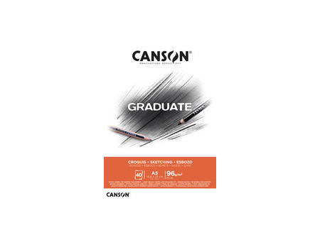 CANSON Bloc de dessin GRADUATE CROQUIS, A4