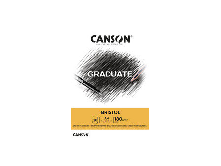 CANSON Bloc de dessin GRADUATE BRISTOL, A4