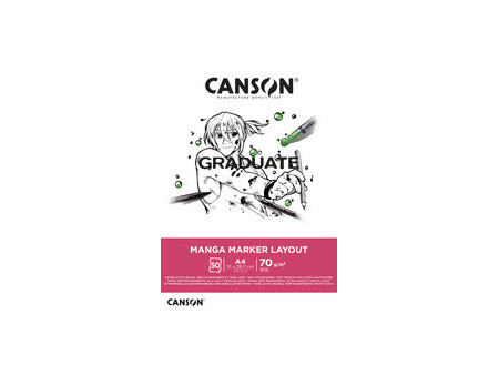 CANSON Bloc de dessin GRADUATE Manga Marker Layout, A3