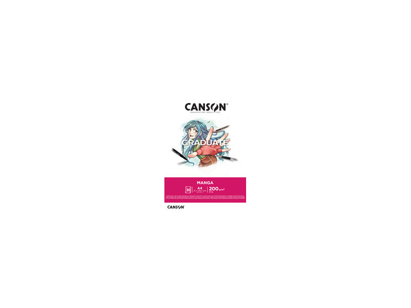 CANSON Bloc de dessin GRADUATE Manga, A4