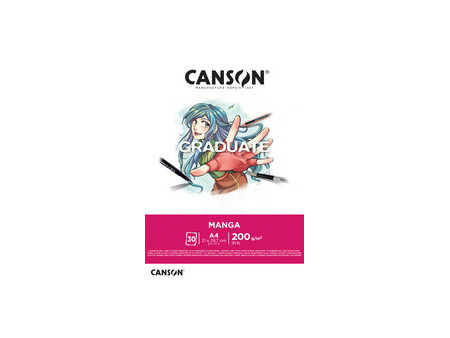 CANSON Bloc de dessin GRADUATE Manga, A3