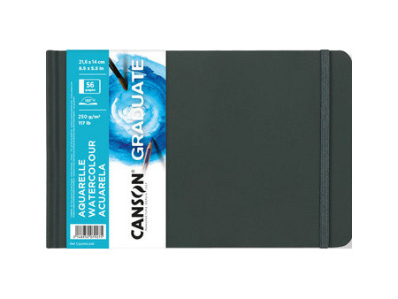 CANSON Carnet à croquis GRADUATE Aquarelle, noir