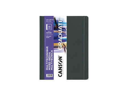 CANSON Carnet de dessin GRADUATE Mixed Media, noir