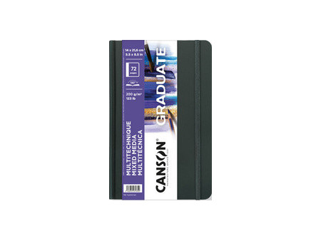CANSON Carnet de dessin GRADUATE Mixed Media, noir